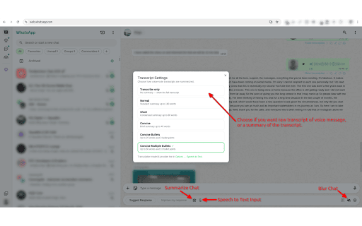 Reply Wizard: AI Replies, Voice to Text & Summaries for WhatsApp Web :: AI replies, voice-to-text transcription & chat summaries for WhatsApp Web. Free on-device AI, ChatGPT, Gemini & more — no API key.