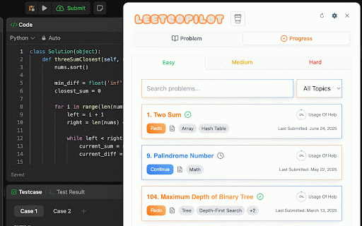 LeetCopilot :: A LeetCode Hint Tool Chrome Extension