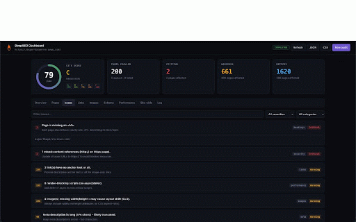 DeepSEO – Free SEO Audit & On-Page Site Checker :: Free on-page SEO audit & site crawler. Check titles, meta tags, headings, schema, broken links, Core Web Vitals & more.