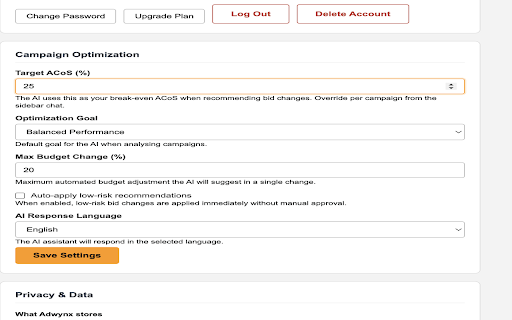 Adwynx – Amazon Ads AI :: Amazon Ads AI for PPC & sponsored ads. Bid, keyword & budget fixes inside advertising.amazon.com. You approve every change.