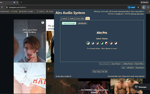 Airs Audio - Bass Booster & Equalizer :: EQ any audio you find on the web in real time with a powerful audio equalizer and bass booster built for precision sound control.