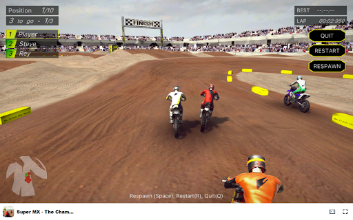Super MX - The Champion - Race to victory in motocross action! :: Experience thrilling motocross racing with Super MX - The Champion, now as an offline Chrome extension!