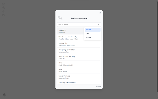 Readwise Anywhere :: Access your Readwise highlights on any page.