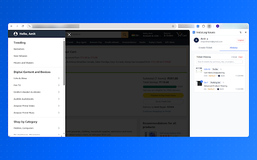 InstaLog Issues :: The fastest way to create Jira issues. Capture bugs, tasks, and stories with screenshots from any webpage.