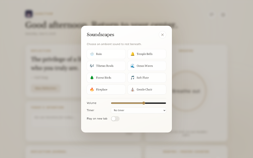 Sanctum — A Sacred New Tab :: A calm sacred new tab: daily reflections, guided breathing, journaling, intentions & a mantra counter. Private & local-only.