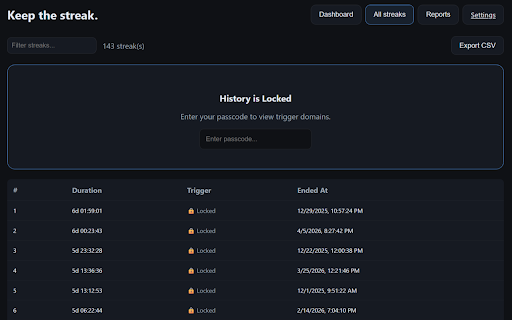 Streak Counter :: Private habit tracking with Ghost Mode, advanced reporting, and binary counters.