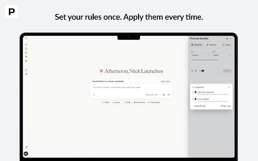 Prompt Builder. AI Prompt Generator & Optimizer :: Prompt Builder. The Ultimate AI Prompt Management Tool. Generate, optimize, test, and manage AI prompts in one place.