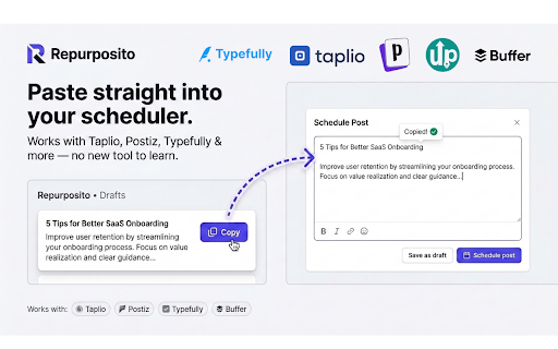 AI Social Media Generator - Repurposito :: AI social media post generator that repurposes any page or video into ready posts using proven creator templates.