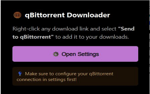 qBittorrent Web Downloader :: Send download links to qBittorrent via right-click menu