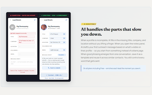 LeadzTrak :: LeadzTrak for LinkedIn: capture, organize, and follow up on leads from a docked side panel.