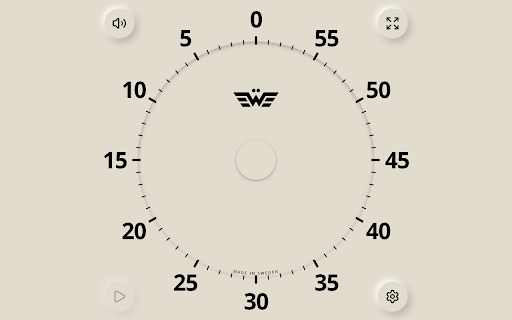 1-click timer :: One-click countdown timer: click the dial to start, watch the minutes left on the toolbar badge, and get notified when time is up.