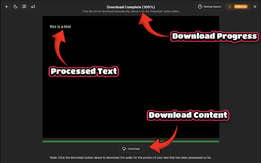 ChatGPT to Audio: Save or Listen to the Audio of Your ChatGPT Messages :: Convert your ChatGPT messages into audio instantly for free. Choose to listen to the audio or download it in mp3, aac, or opus.