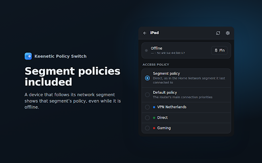 Keenetic Policy Switch :: Switch the internet access policy of devices on your Keenetic router in one click.