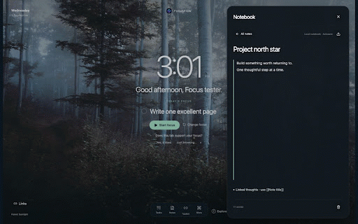 FocusFlow-Intentional Tab Design :: A calm new tab with tasks, focus timers, relaxing sounds and progress tracking. Free, with no account required.