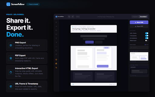 ScreenFellow: Full Page Screenshot & Annotator :: Capture, annotate & share screenshots as interactive guides with custom presets & smart history. #1 Pro-Level Tool!