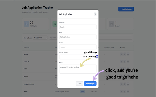 JobTrackr - Job Application Tracker :: Track job applications across LinkedIn, Indeed, Glassdoor, Naukri & more. Auto-detect jobs, manage status, never lose track again.