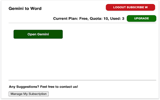 Gemini to Word :: One click to export Gemini conversations to Word files.
