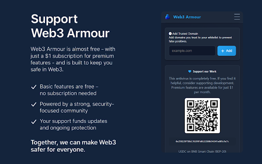 Web3 Armour :: Web3 Armour defends your crypto wallet from phishing attempts and protects seed phrases from leaks.