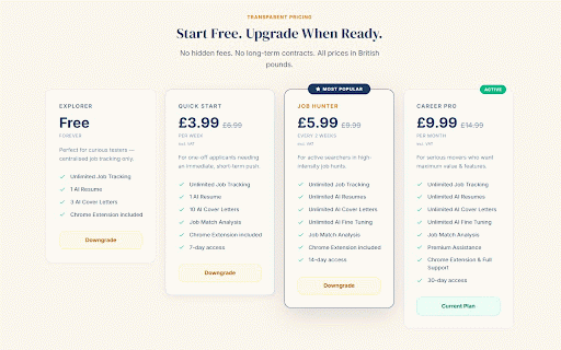 JobAssistAI – AI Job Search & Cover Letter :: AI job search for UK job boards. Auto-generates cover letters, CV optimizer, ATS match score on Reed,LinkedIn,Indeed & 11 more sites