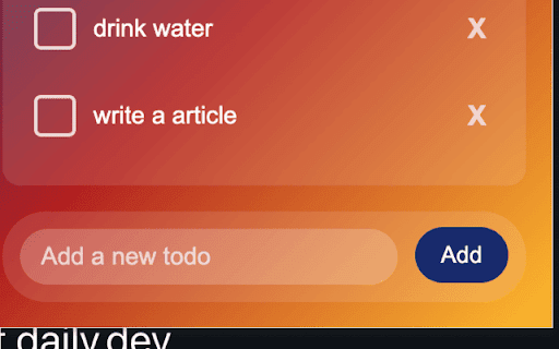 Daily Todo :: A daily todo extension for Chrome