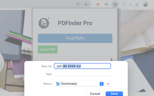 PDFinder Pro :: Extract and view PDF links from web pages.