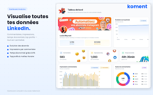 Koment :: Engagez, analysez et attirez vos clients LinkedIn avec Koment