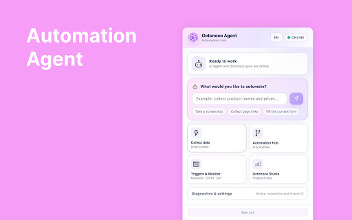 Octonoco Browser Agent :: AI-Powered Browser Automation Agent by Octonoco