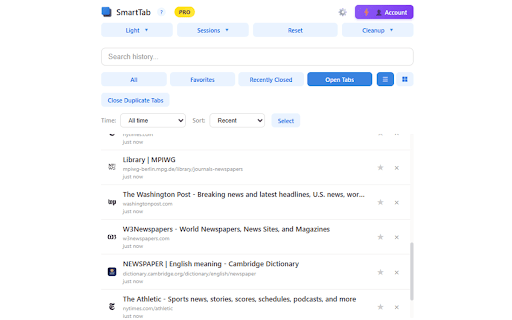 SmartTab - Tab Manager & History Search :: Tab manager that searches inside tab content. Organize unlimited tabs, restore closed tabs & browse with complete privacy