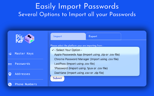 PicKey.ai - Visual Password Manager :: One Photo. All Your Passwords. Simply Remembered.