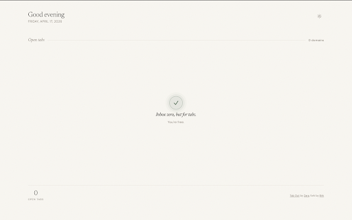 Tab Out :: Keep tabs on your tabs. One click opens a dashboard of your open tabs, grouped by domain.