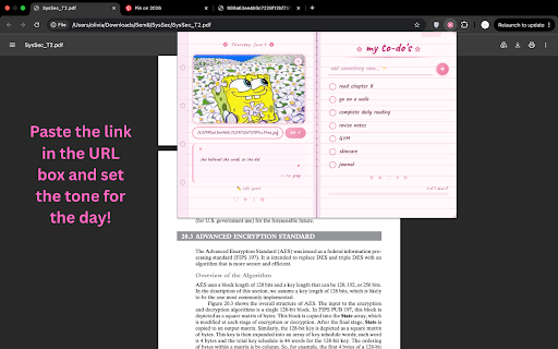 Pink Planner 🌸 :: A cute notebook-inspired planner with tasks, motivational quotes, progress tracking, and Pinterest-style customization.