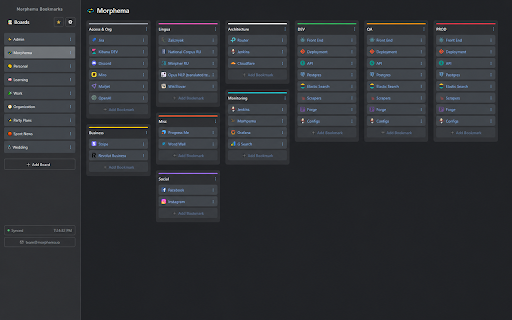 Morphema Bookmarks :: Organised bookmarks that sync instantly across every machine and browser.