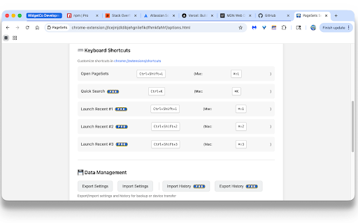 PageSets :: Save and relaunch your Chrome tab groups as named workspaces. One click and you're back.