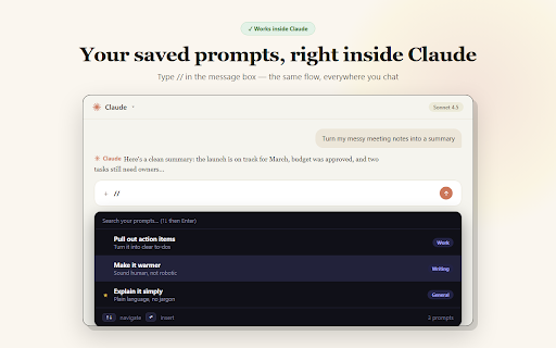 PromptDock: AI Prompt Manager for ChatGPT :: Save & reuse AI prompts. Type // in ChatGPT, Claude, Gemini, Perplexity & more to insert your prompt library instantly.