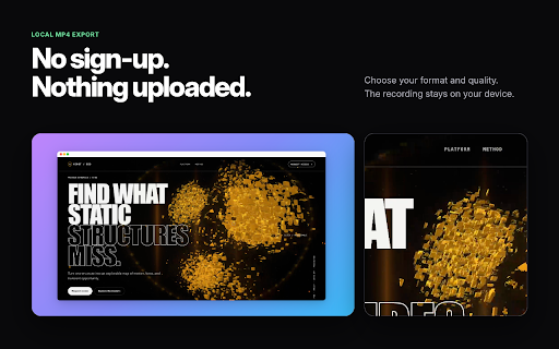 Simple Screen Recorder :: Record any tab or screen with auto spotlight on clicks, beautiful backgrounds, browser frames, and one-click MP4 export.