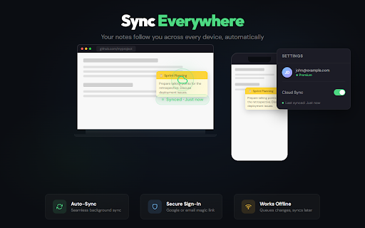 Sticky Notes Pro :: Sticky notes for any webpage — create, organize & sync notes across devices