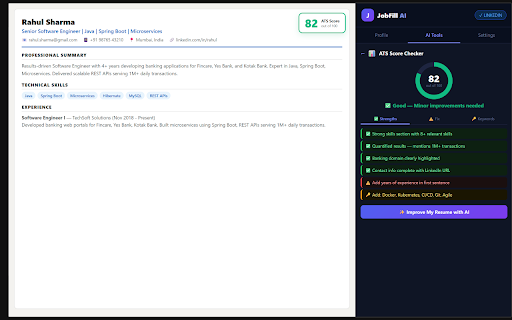 JobFill AI - AI Career Assistant :: AI Career Assistant for Indian job seekers. Generate headlines, cover letters & match jobs. Tailor your resume with AI. 5 free uses!