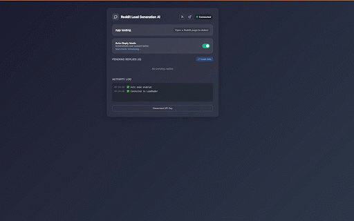 Reddit Lead Generation AI :: Automatically post queued Reddit replies and DMs from your Reddit Lead Generation AI dashboard
