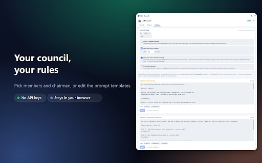 No API LLM Council :: Runs a 3-stage council debate across ChatGPT, Claude, and Gemini by driving their web UIs. No API keys, no background calls.