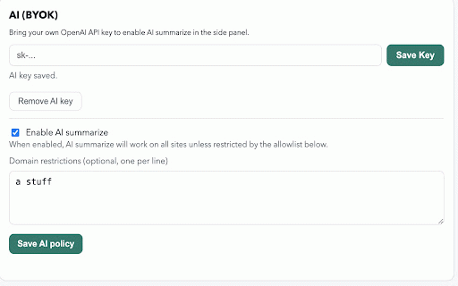 Article Bullet Summarizer :: Extract key insights into bullet points. Fast, local, with optional AI refinement, Pro features, and full privacy control.