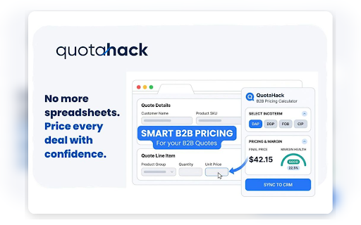 B2B Pricing Calculator — Incoterms & Landed Cost :: Calculate B2B sell prices with Incoterms, landed cost, freight & duties. Replace spreadsheets. Free: 3 quotes/day.