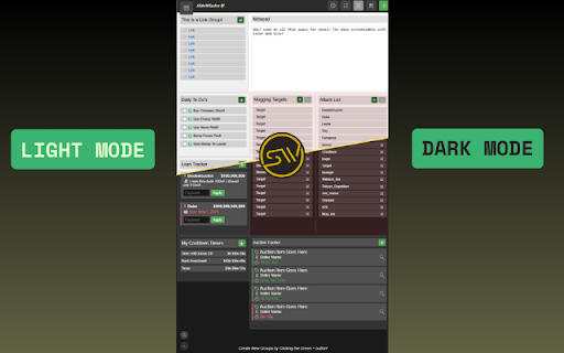 SideWinder Torn City Sidebar :: Enhanced your torn experience with sidebar. Groups, trackers, and various QoL features for Torn City