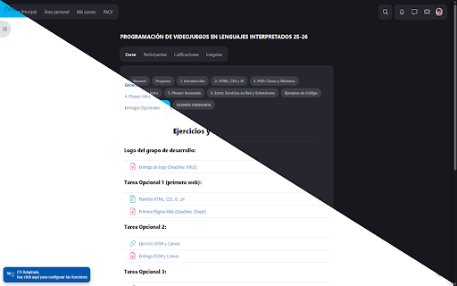 Dark-VCS :: Dark theme for Moodle Virtual Campuses (UCM, UPM)