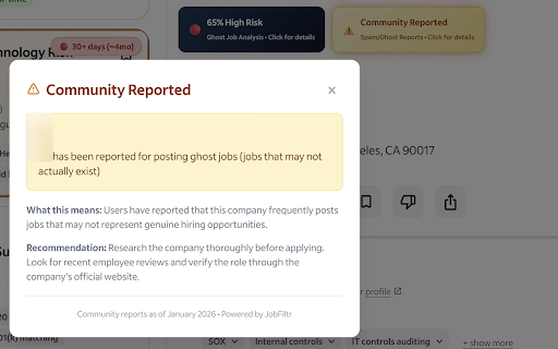 JobFiltr - Job Search Power Tool :: Your job search, upgraded. Ghost job & scam detection, smart filters, job age badges, and more for LinkedIn and Indeed.