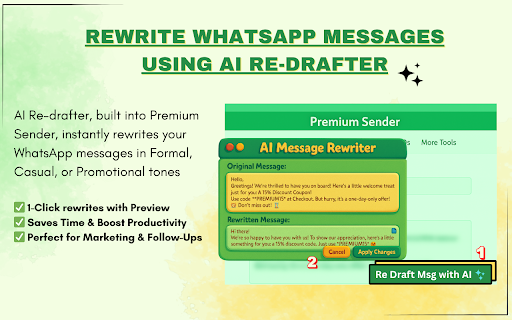 WA Bulk Message Sender - Premium Sender :: Premium WA Bulk Message Sender - Send Messages, Attachments, Personalized Message | Software | Marketing | Premium Sender