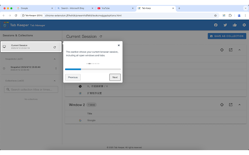 Tab Keeper :: Powerful tab management made simple. Save and restore browsing sessions with one click, while optimizing memory and battery usage.