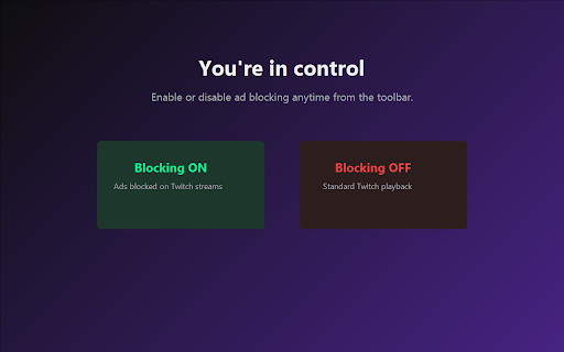 Twitch AdBlock :: Blocks video ads on Twitch.tv using proven stream-level ad blocking.