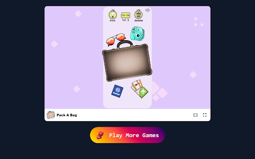 Pack A Bag Game - Embark on a Fun Travel Adventure! :: "Join the packing adventure and test your puzzle skills for exciting virtual journeys!"