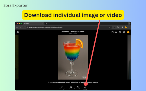 Sora Exporter - Download OpenAI Sora 2 Media and Prompt :: Easily export images, videos, and prompts from Sora and Sora 2 with professional accuracy.