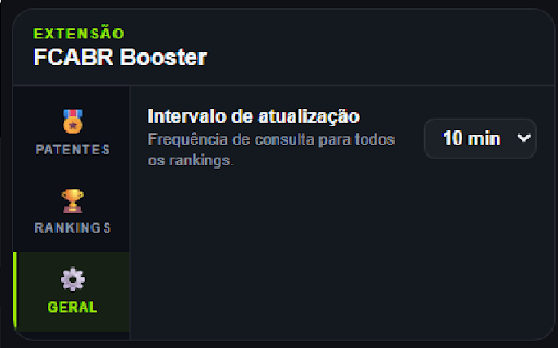 FCABR Booster :: Extensao para enriquecer a experiencia do usuario no site FCABR.